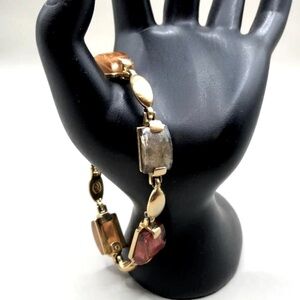 Liz Claiborne Multi Color Acrylic Gems Bracelet